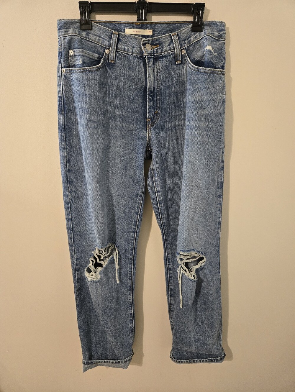 Levi’s ’94 Baggy Jeans Size 29 Distressed Ripped Medium Wash Denim
